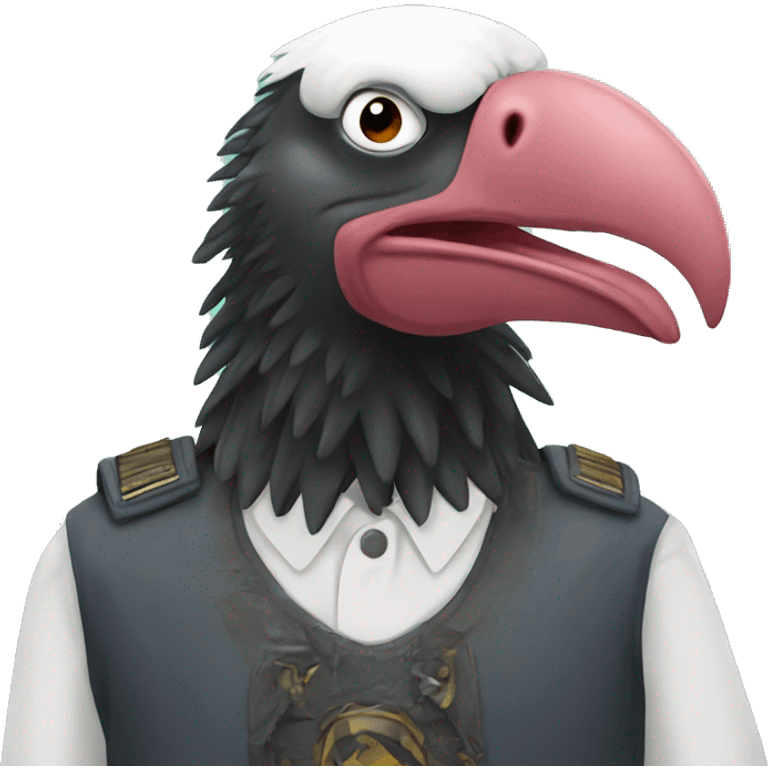 a vulture with kan ye emoji