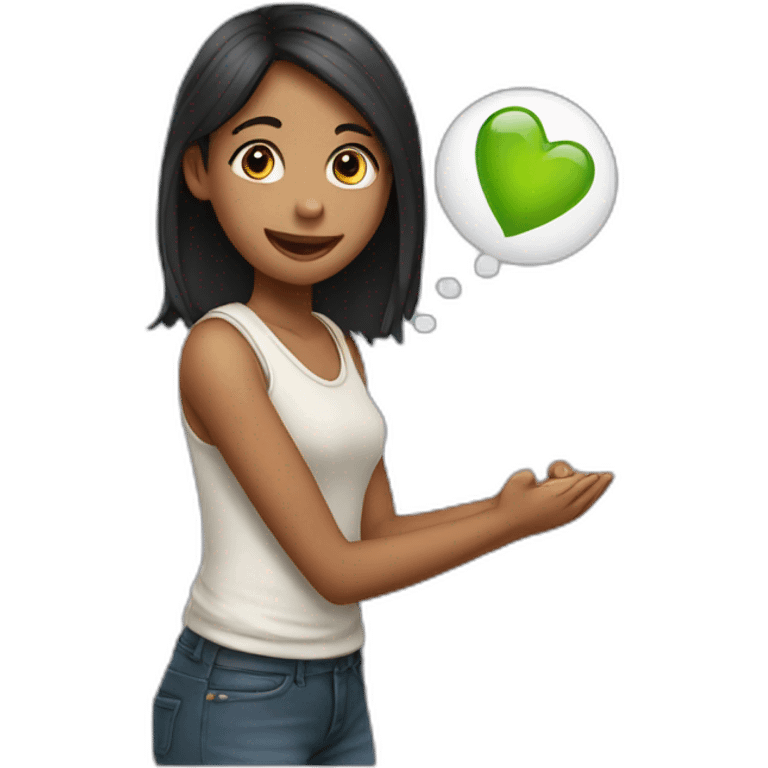 A girl proposing a boy emoji