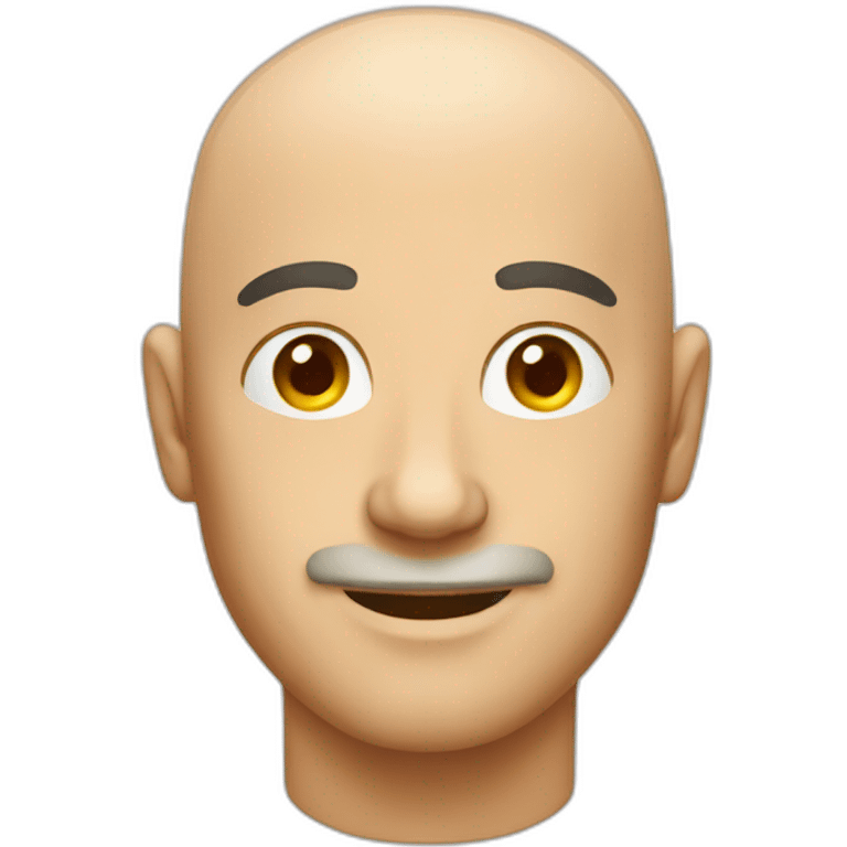 shiny bald man emoji