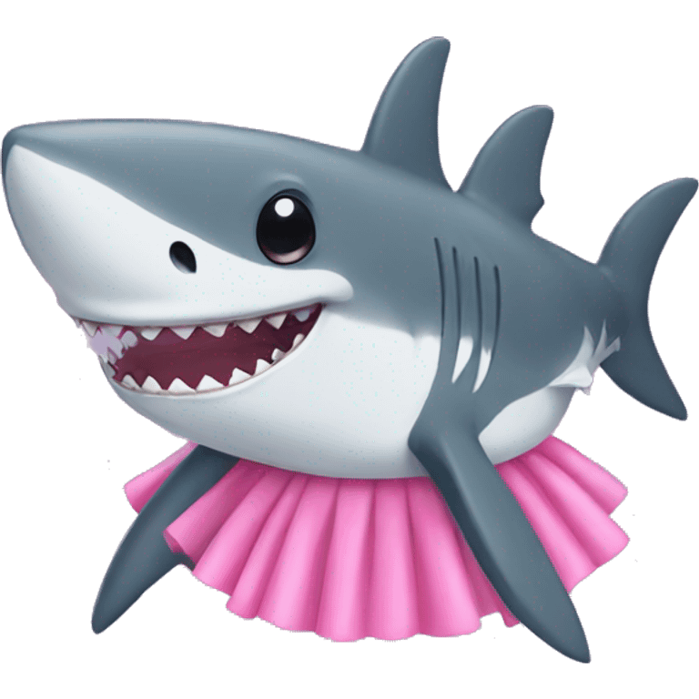 Shark with a tutu emoji