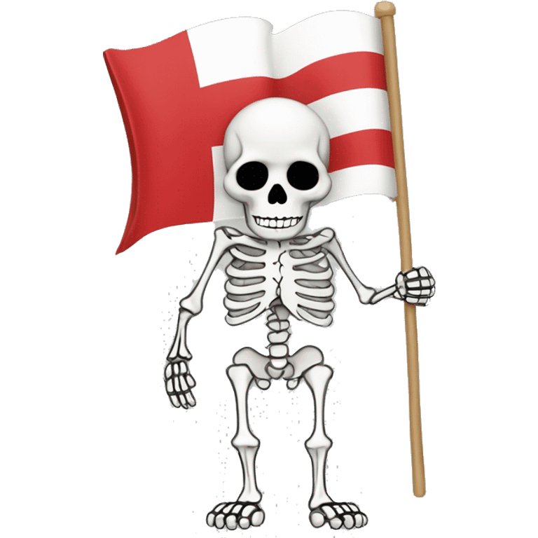 skeleton infont of danish flag emoji