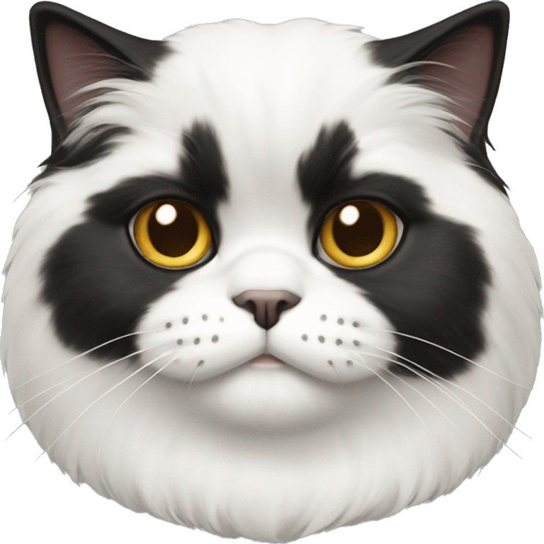 Tuxedo persian cat emoji