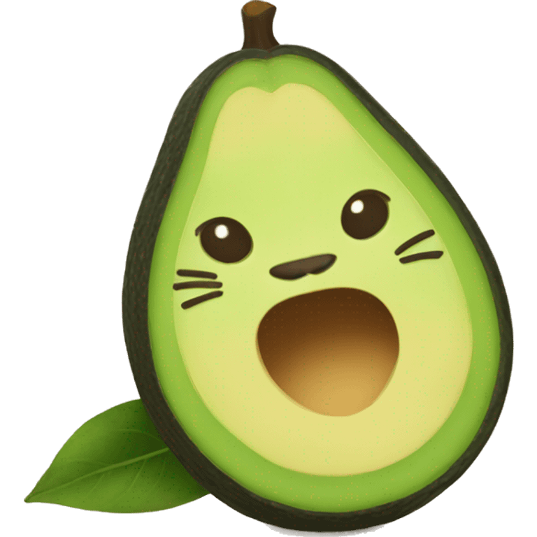 Avocado cat emoji