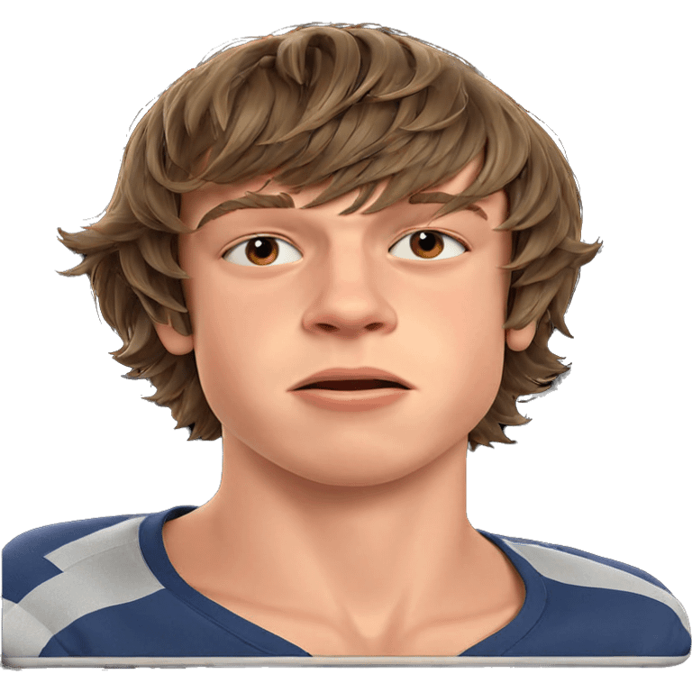 boy with brown hair portrait emoji