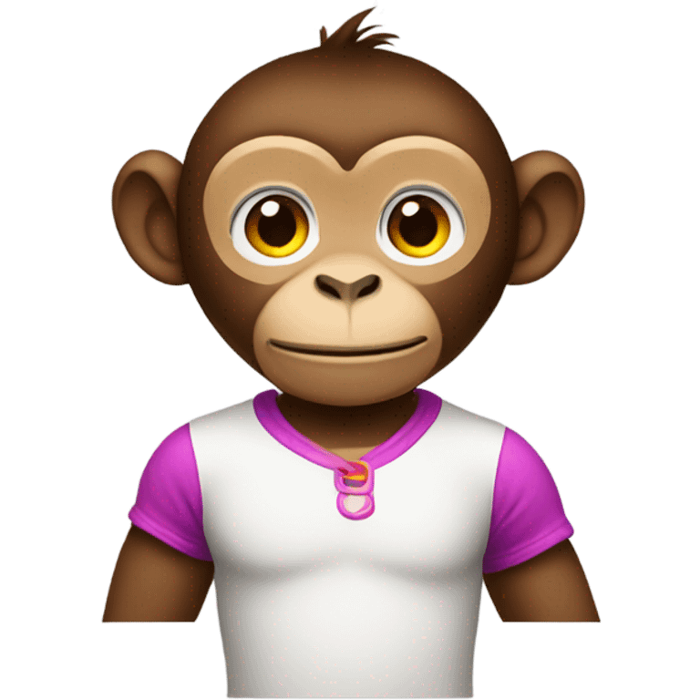 monkey wearing a crop top emoji