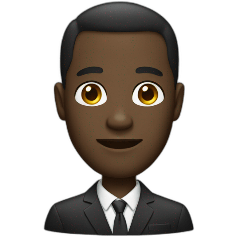 black man in suit emoji