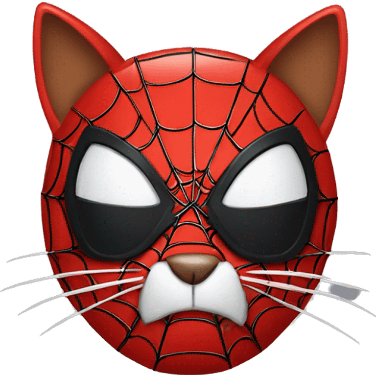 cat wearing spider-man mask emoji