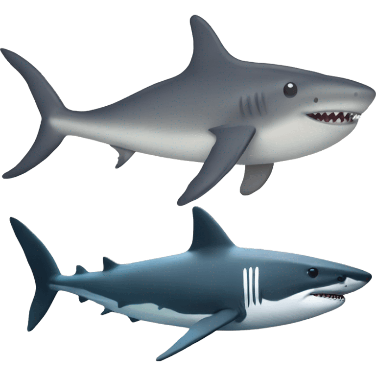 a whalefish and a shark  emoji