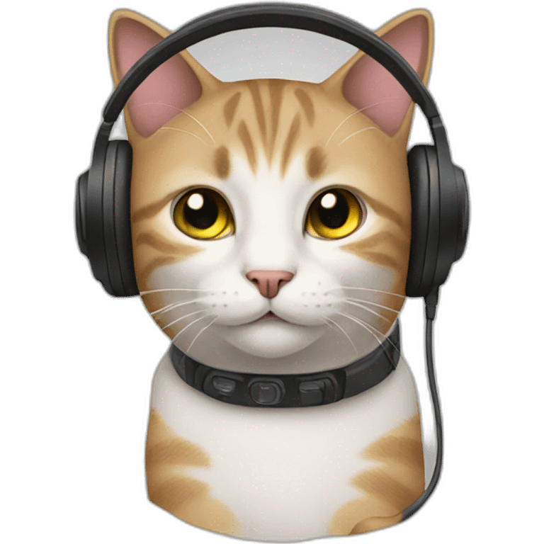 cat with headphones emoji