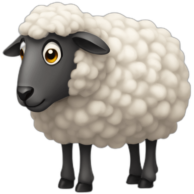 Strict sheep with short hair emoji