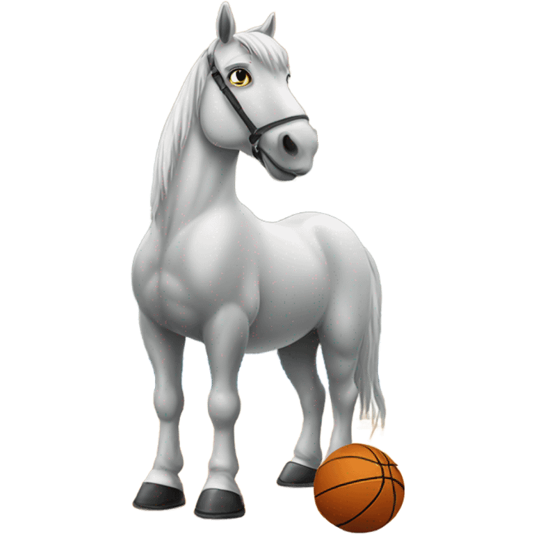 Horse on a basketball court emoji