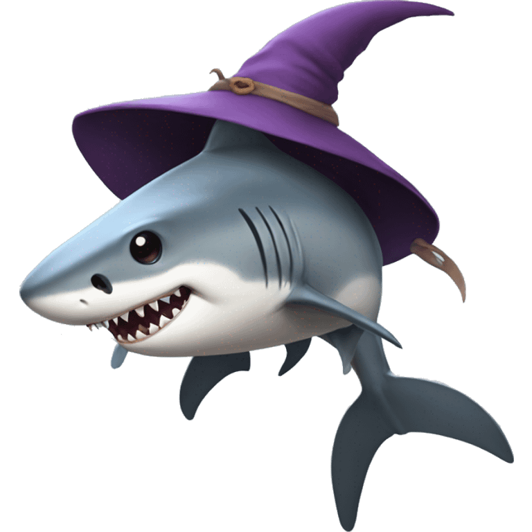 Bow witch shark emoji