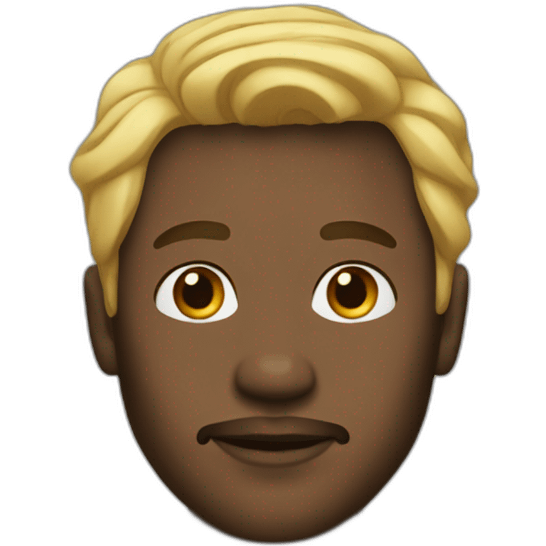 A black man with blond and silky hair emoji