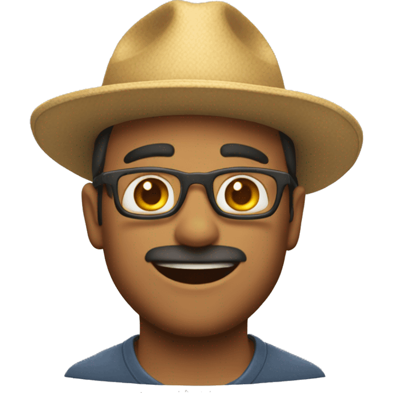 Señor feliz con gorra de netflix  emoji