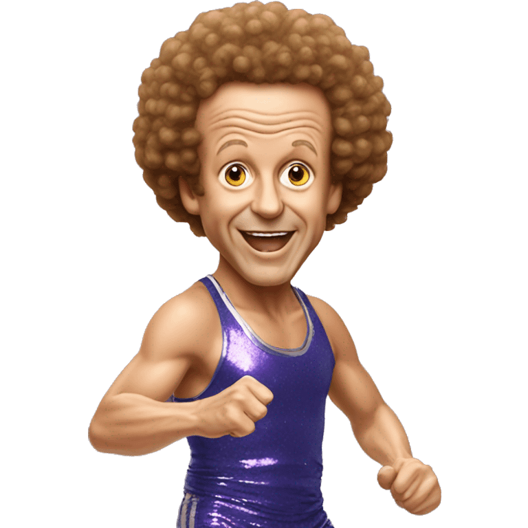 Richard Simmons celebrating emoji