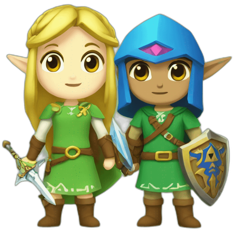 Link and zelda emoji