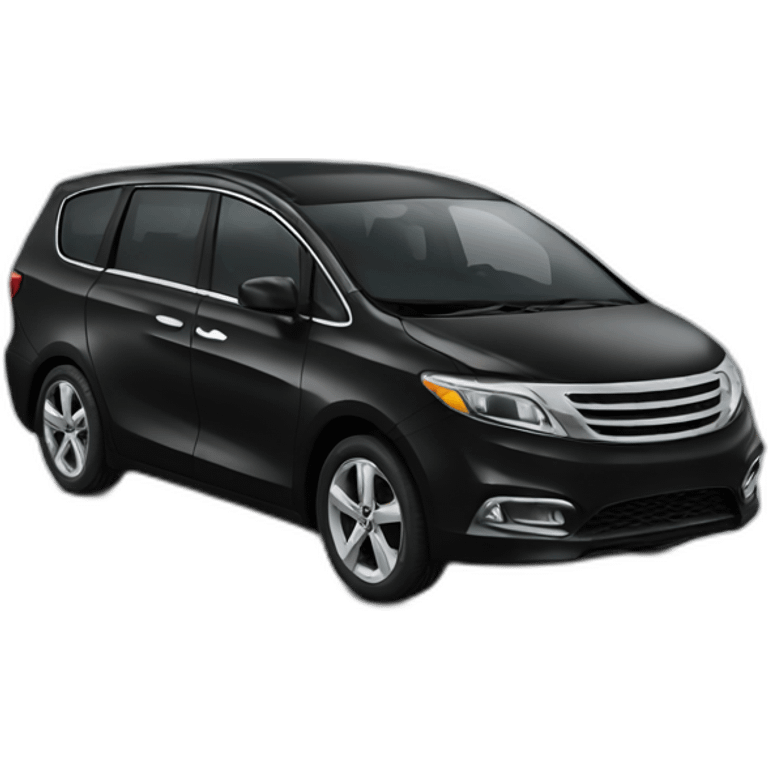 Black MPV car emoji