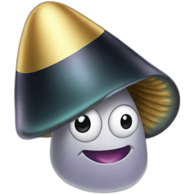 Mussel with a party hat emoji