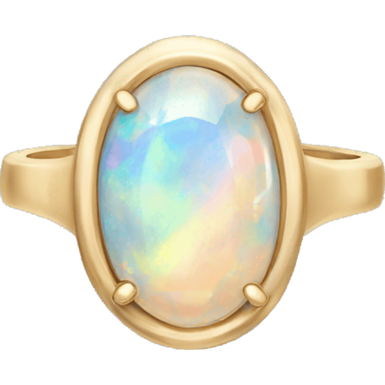 opal and gold engagement ring  emoji