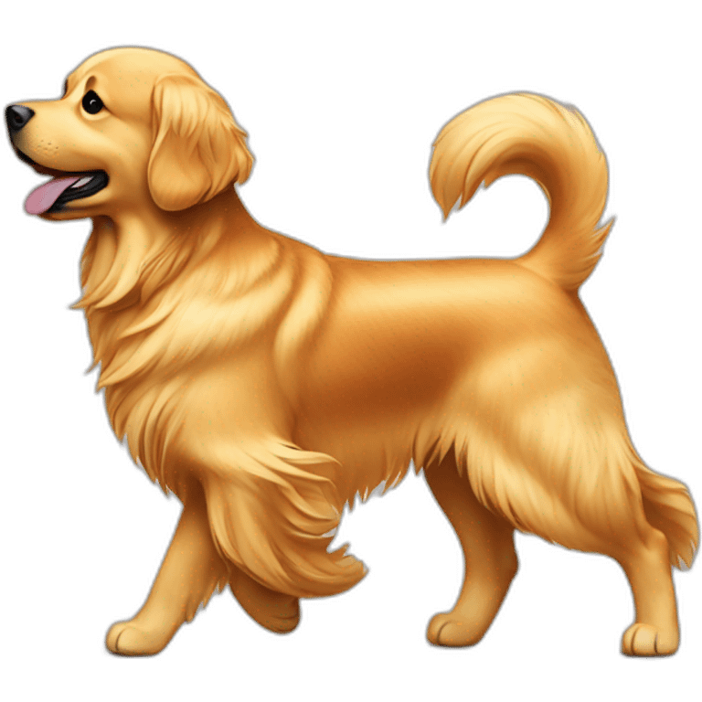 Golden Retriever walking emoji