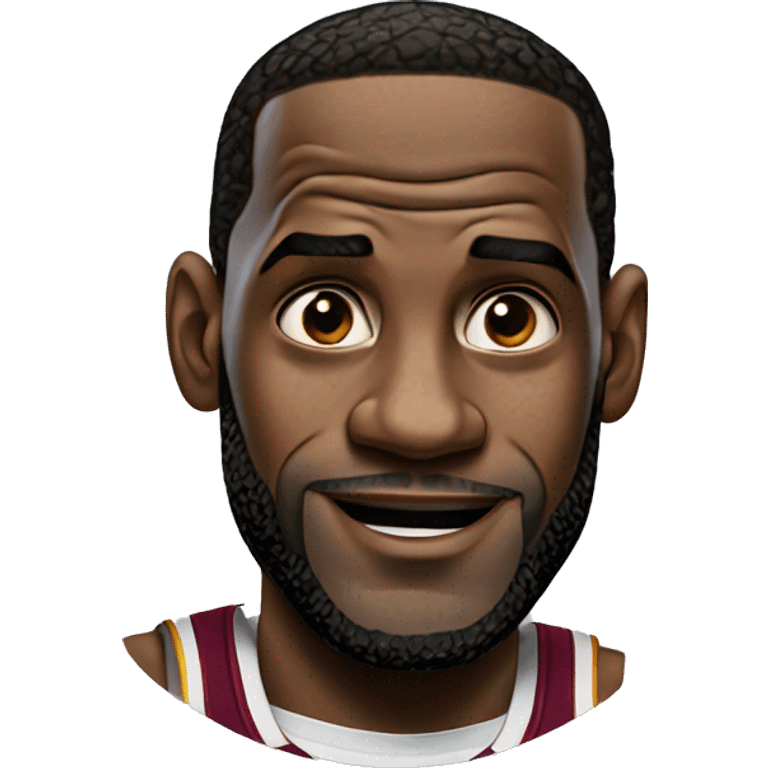 Lebron highly motivated face emoji