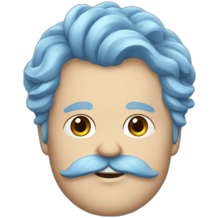 Victor Hugo Hair blue emoji