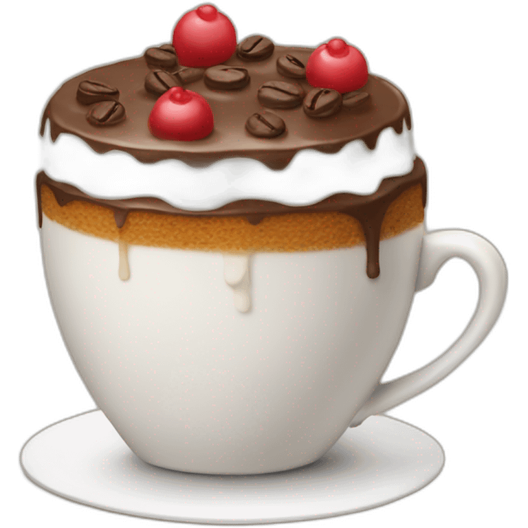 Cake coffee  emoji