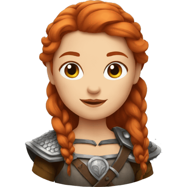 redhead girl viking emoji