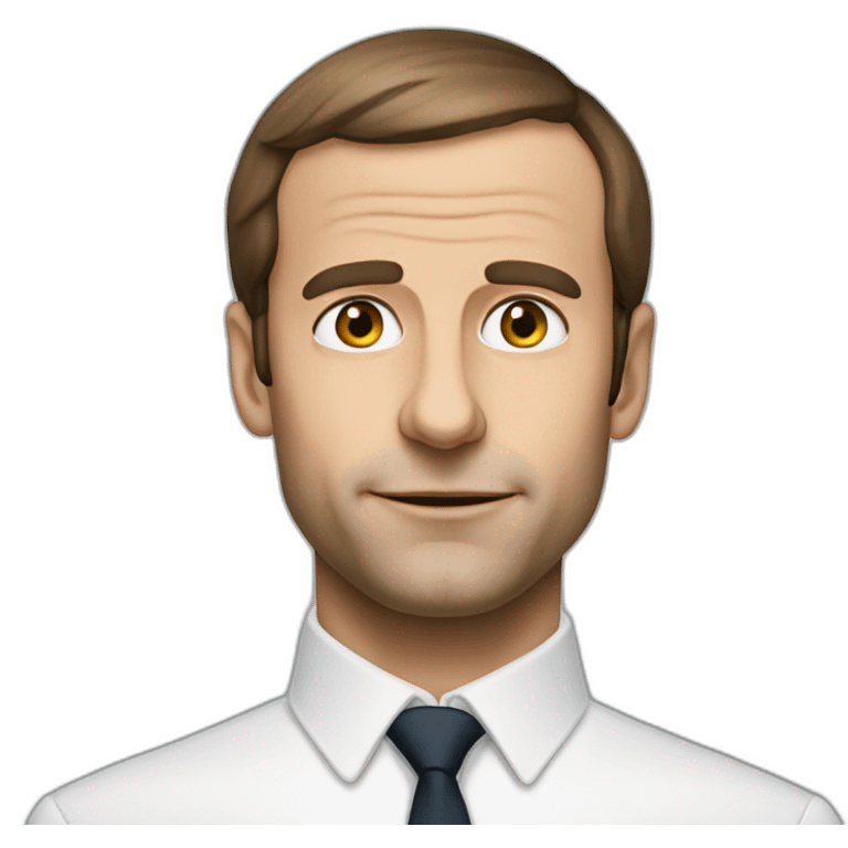 Macron visage neutre emoji