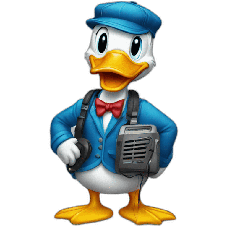 Donald the Duck doing radio emoji