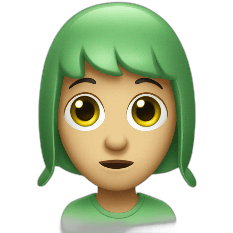 big eyes green mosquito emoji