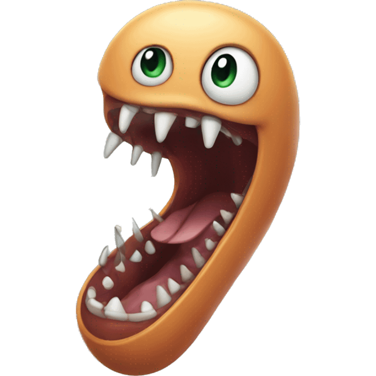 screaming worm emoji