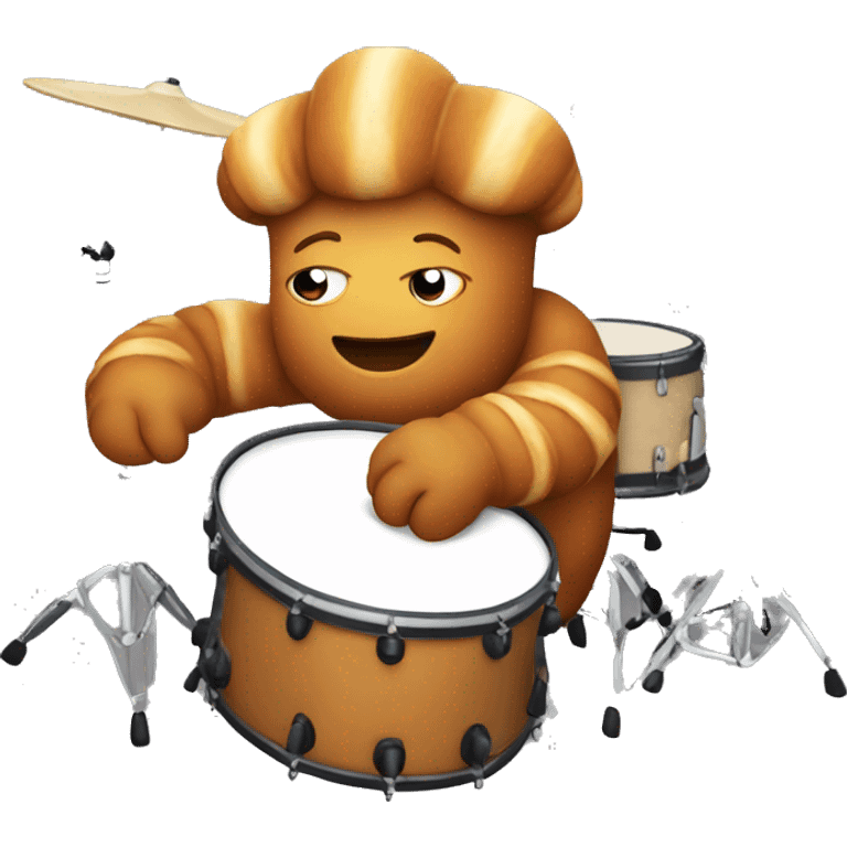 croissant on a drumkit emoji