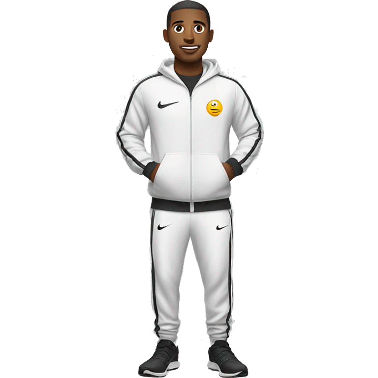 White man in Nike tracksuit    emoji