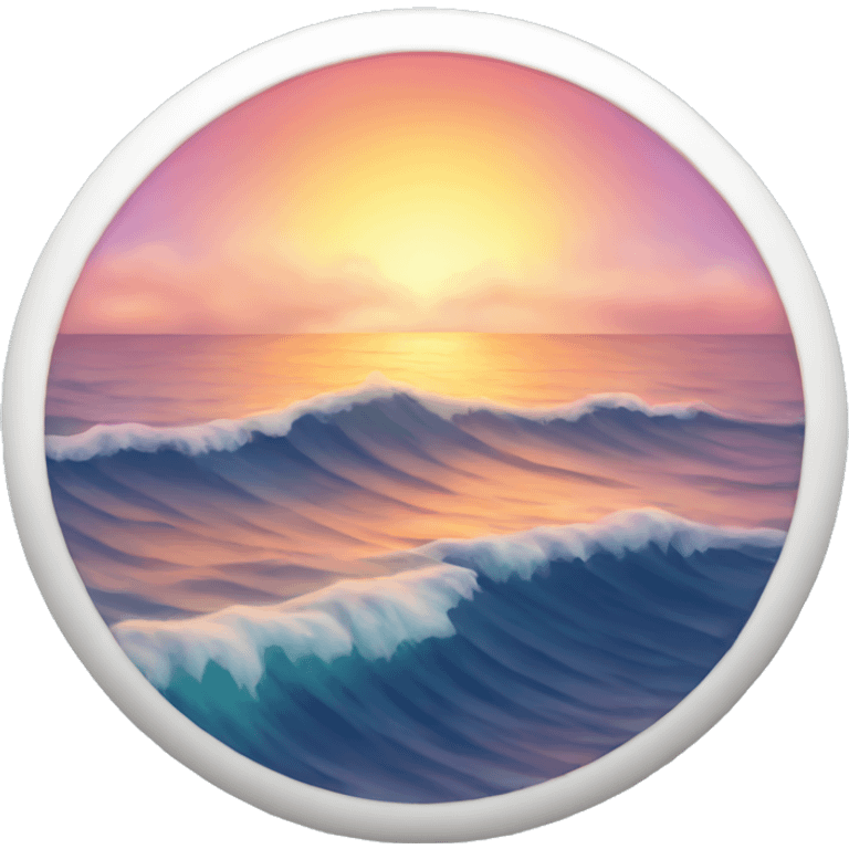 Ocean with sunset  emoji