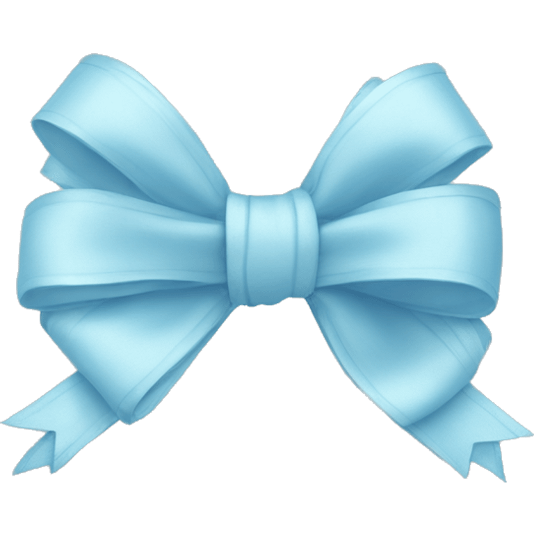 Pale blue ibbon bow emoji