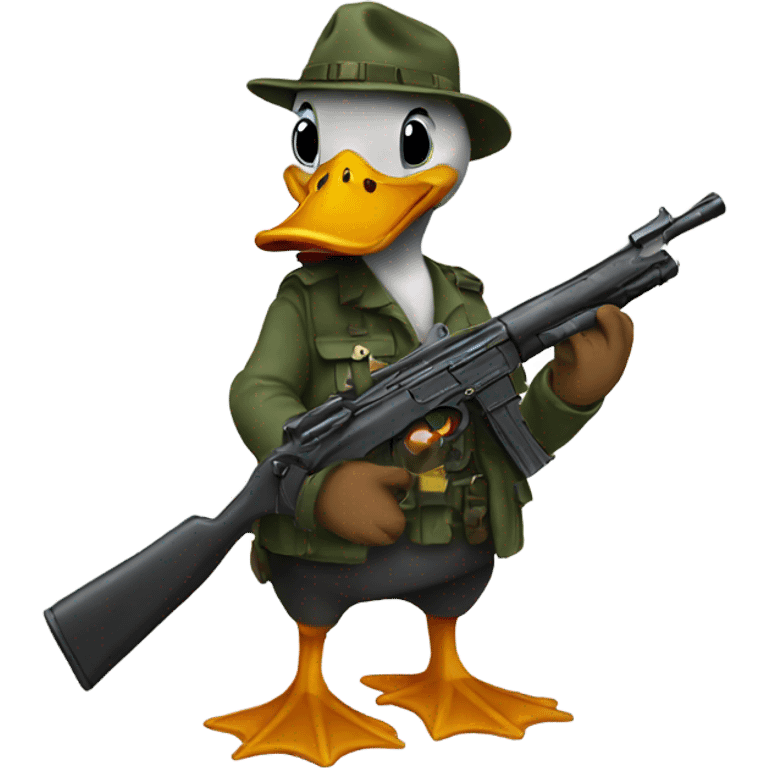 Duck with gun emoji