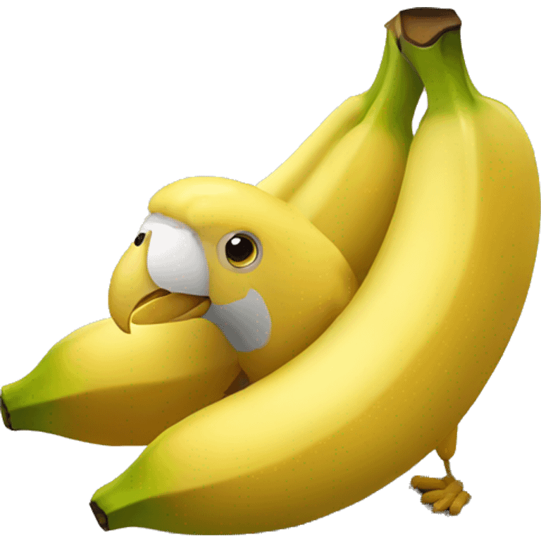 Papagaio comendo banana emoji