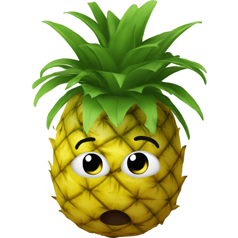 Upside down pineapple emoji