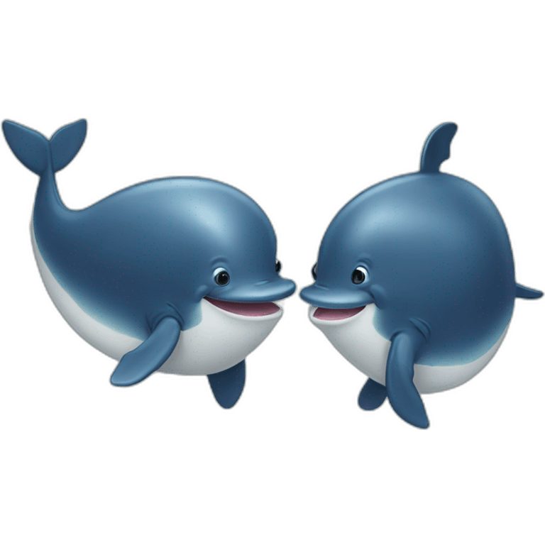 two whales emoji