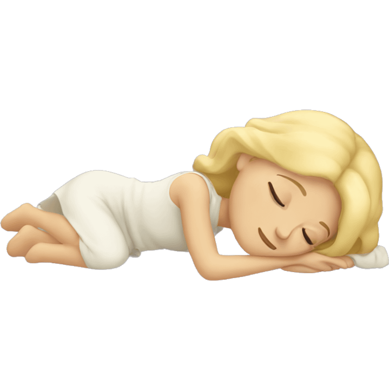 blonde girl sleeping emoji