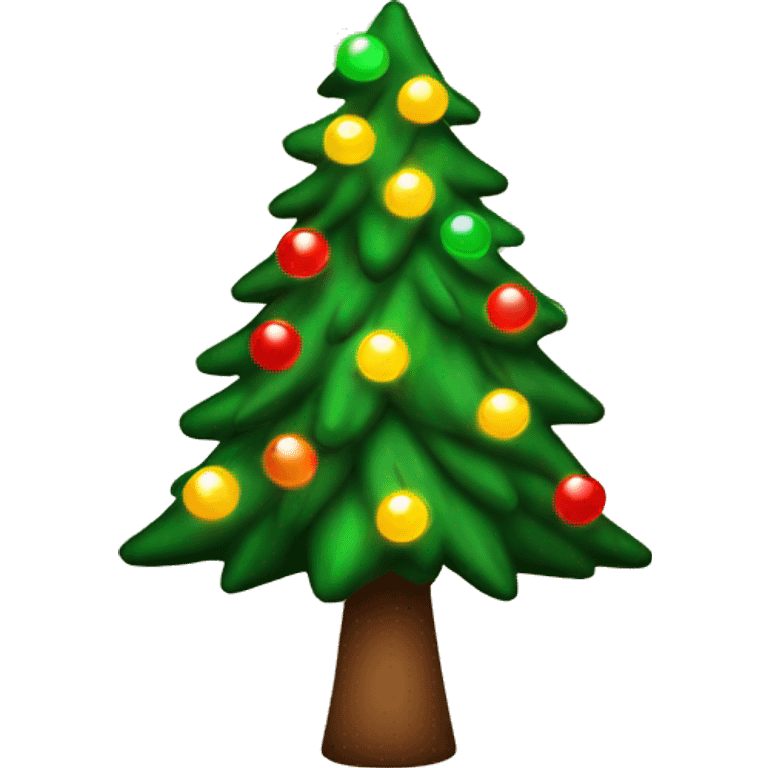 Christmas tree with lights  emoji