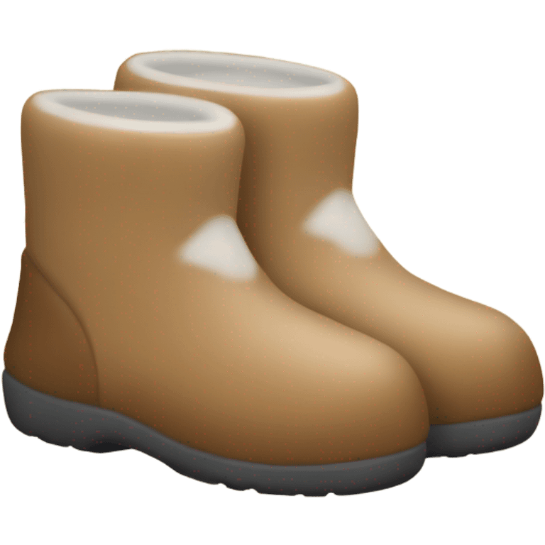 Winter slippers, light brown mini boots emoji