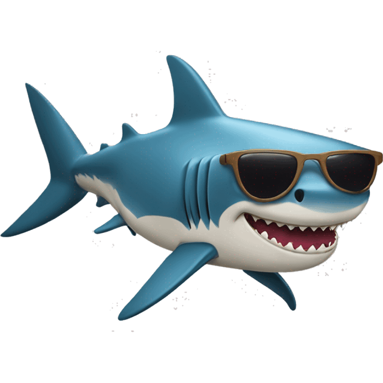 shark with sunglasses  emoji