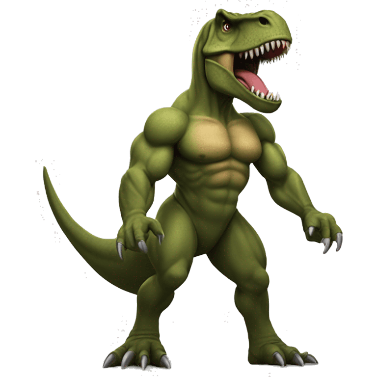 Bodybuilder t rex emoji