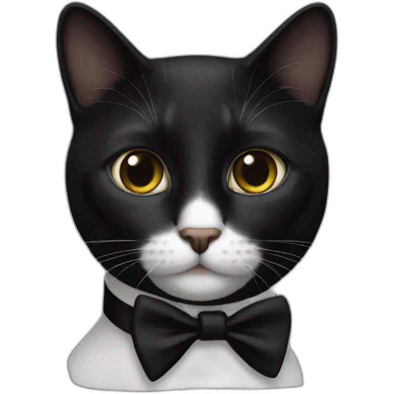 gato tuxedo negro emoji