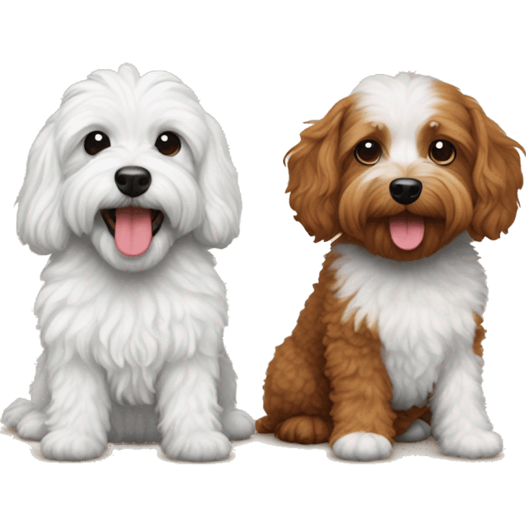 A cavoodle and groodle  emoji