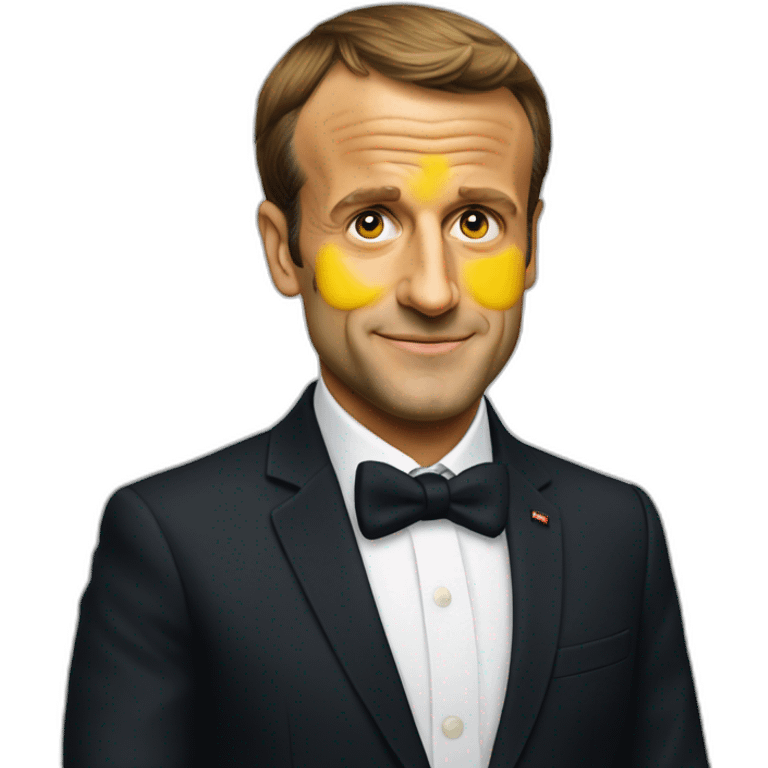 Emmanuel Macron mustard emoji