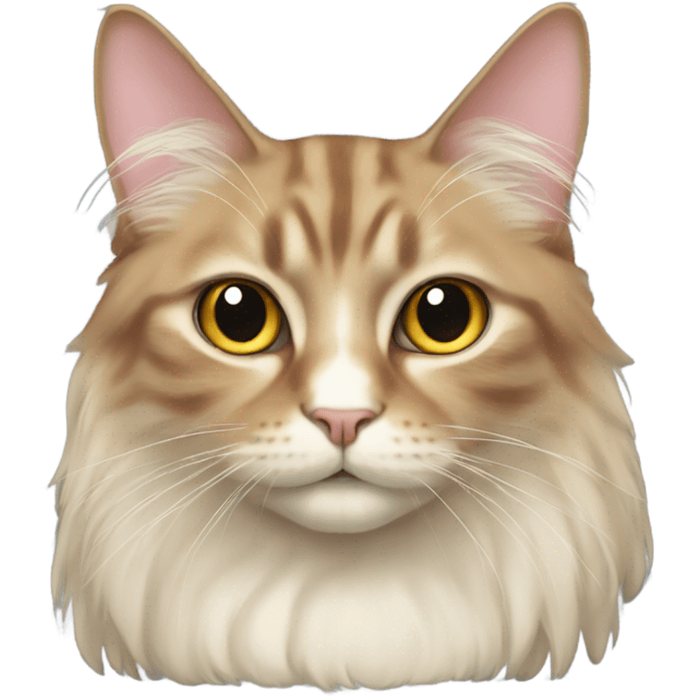 fold-eared long-haired cat emoji