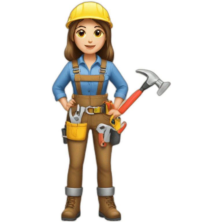 expert handyman girl tools emoji